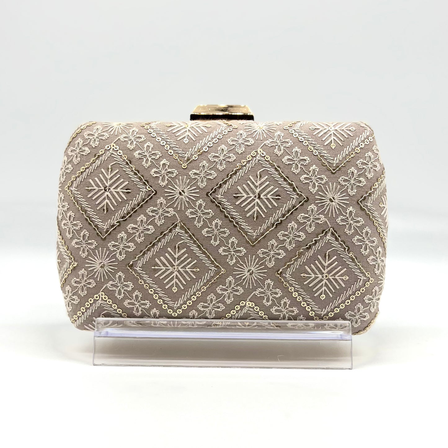 Chikankari clutch - Rounded Rectangle