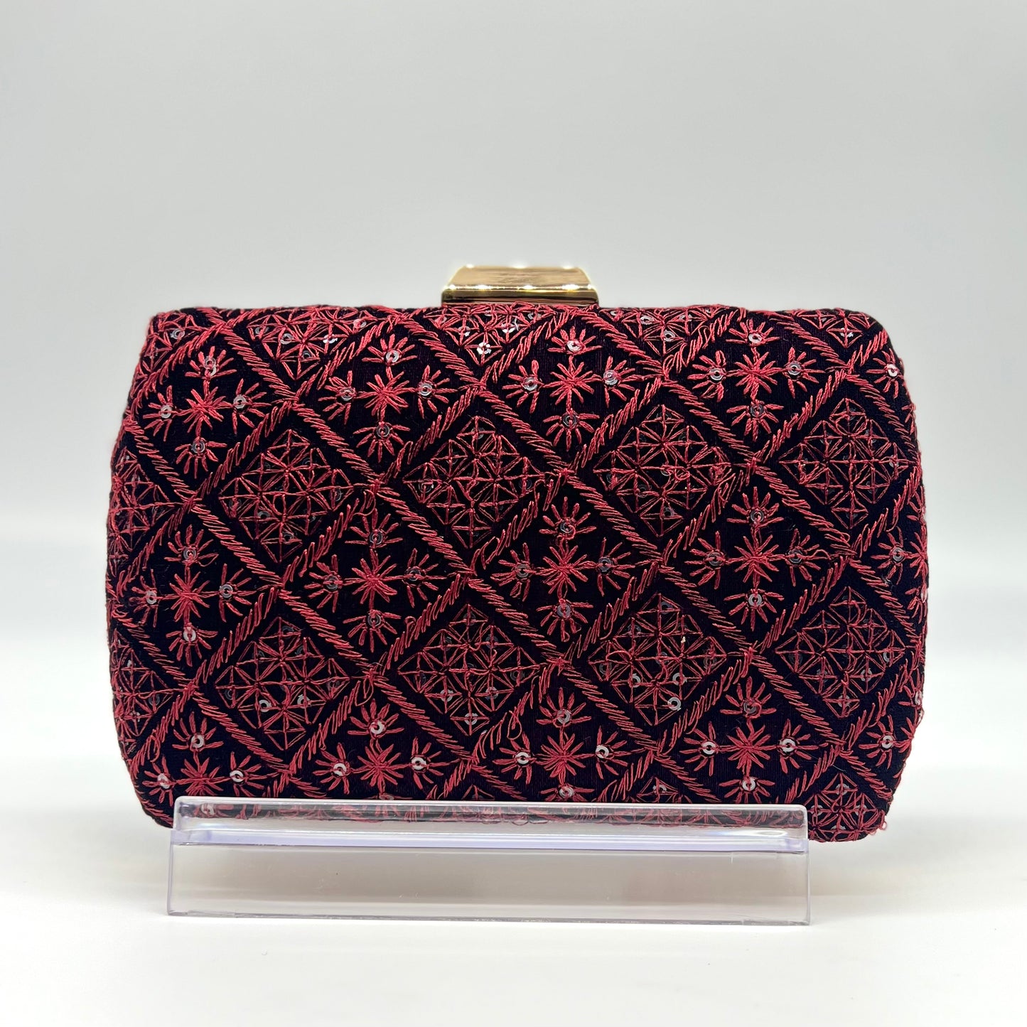 Chikankari clutch - Rounded Rectangle