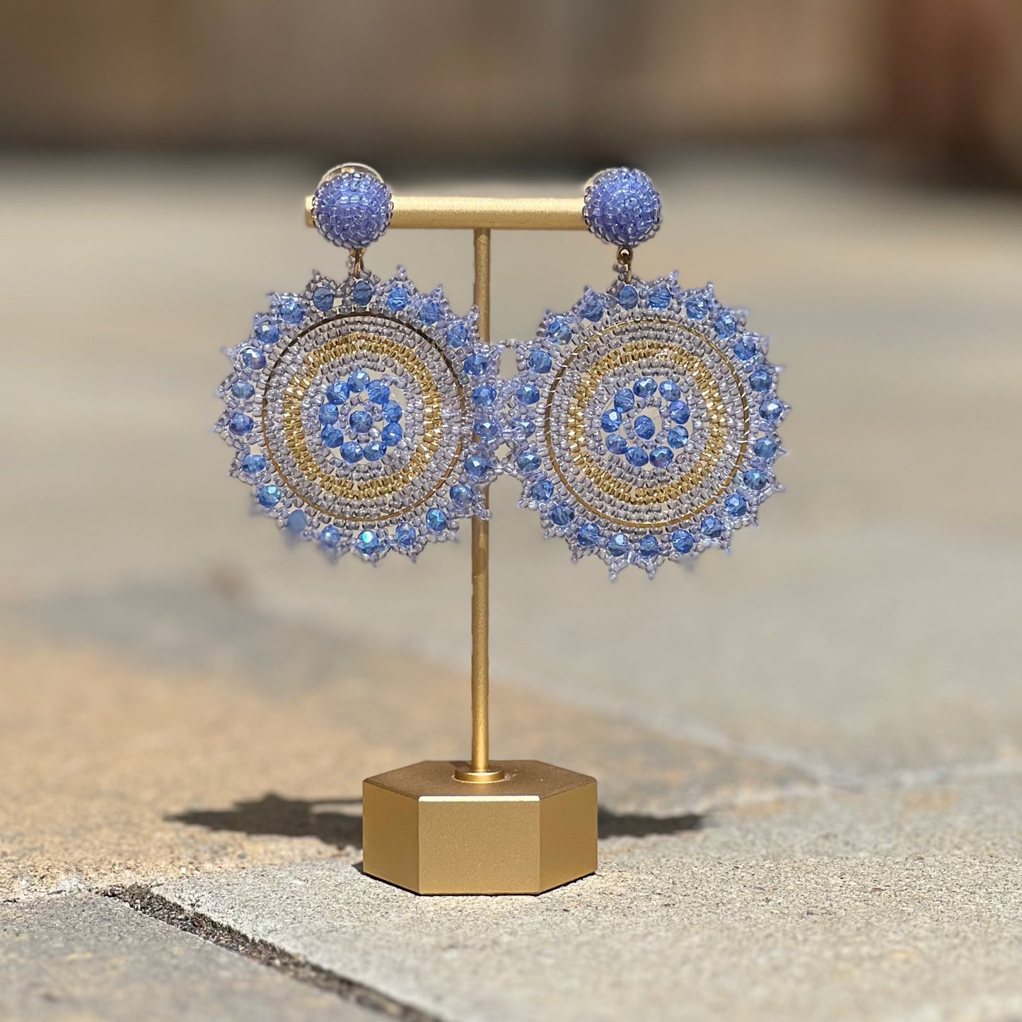 Beaded Circular Earrings