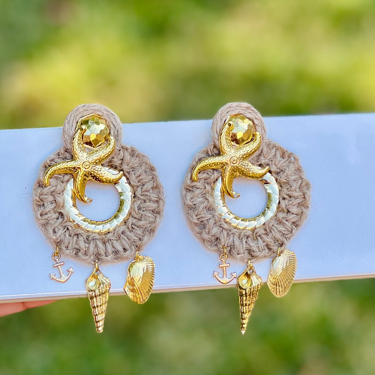 Coastal Elegance Jute Earrings