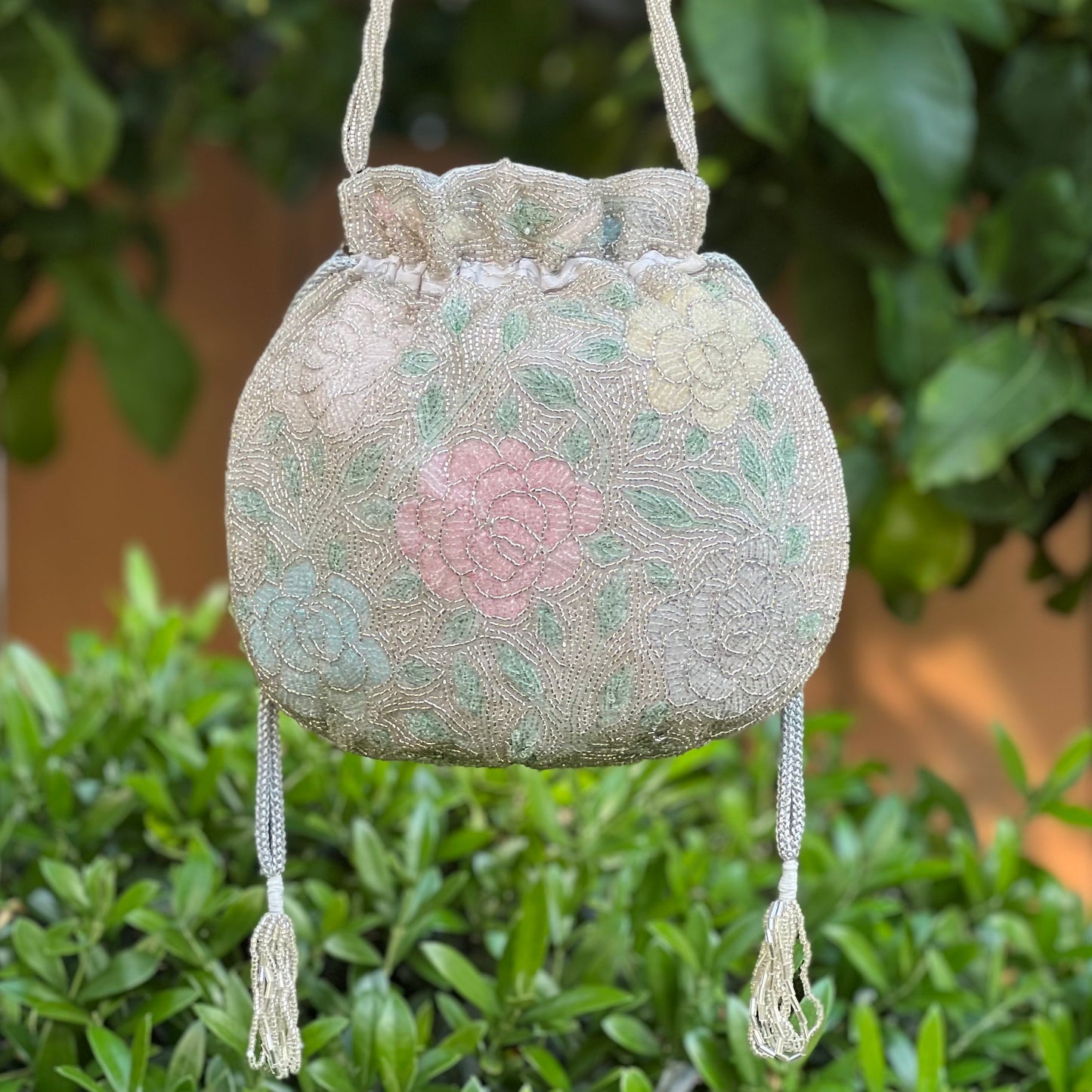 Beaded Floral Potli bags