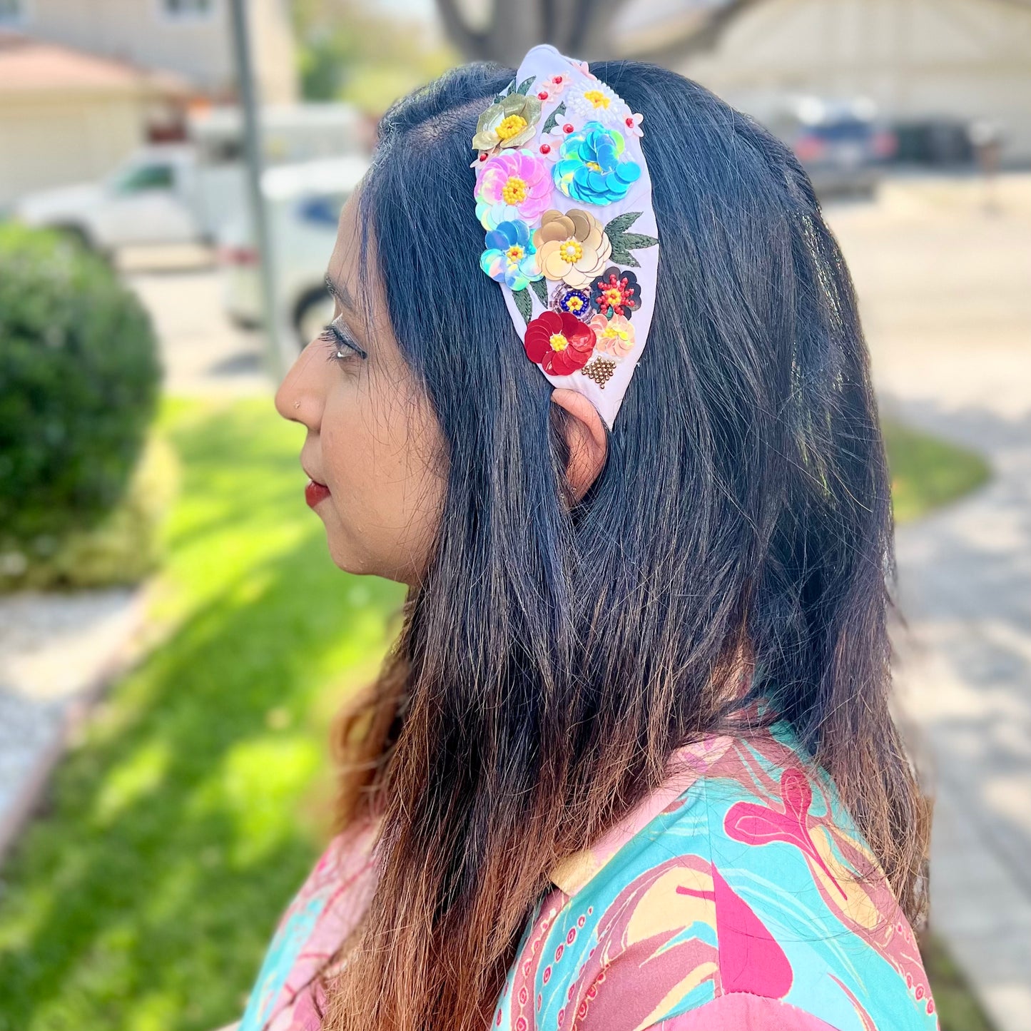 Floral Bouquet headband- Multicolor