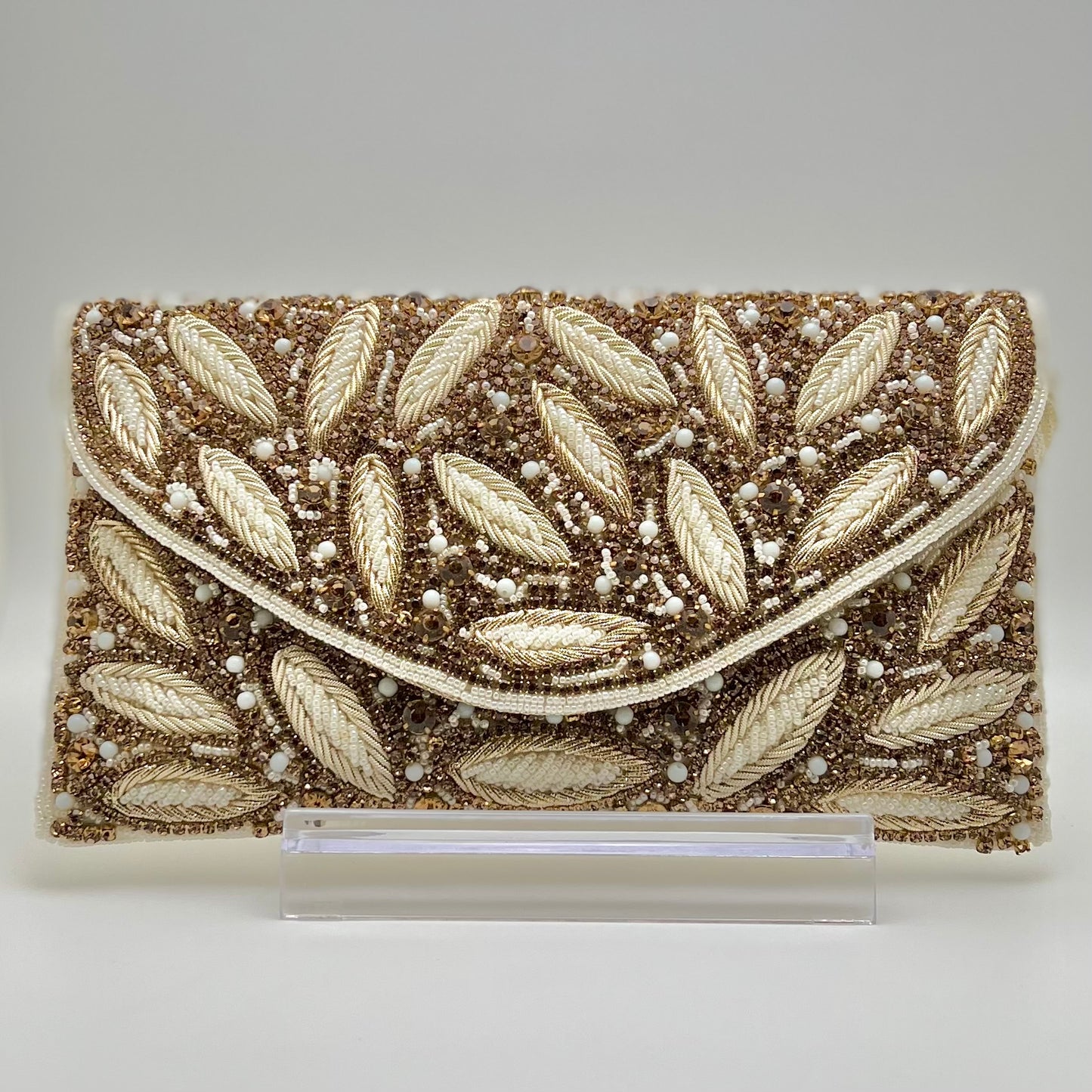 Gold Leaf Motif Clutch