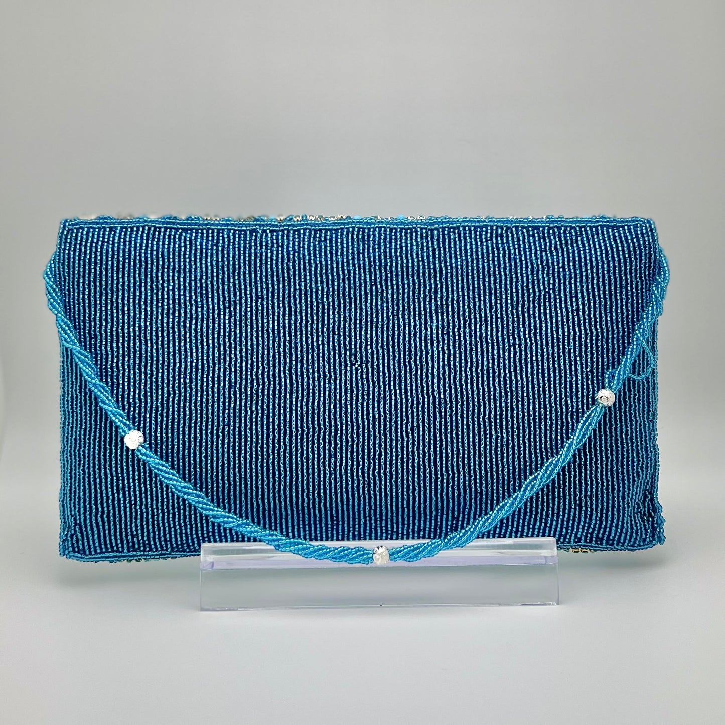 Blue Leaf Motif Clutch