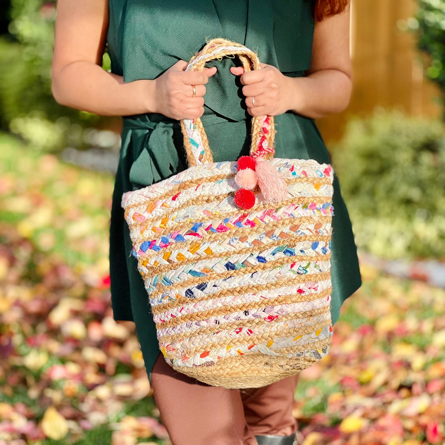 Multi-color Chindi Tote Bag