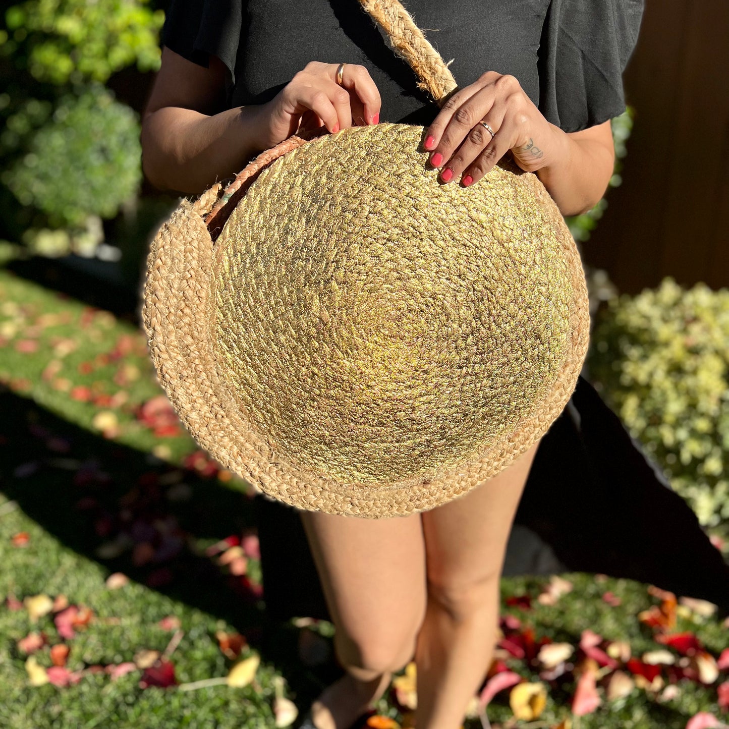 Gold Printed Tote Bag