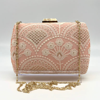 Chikankari clutch - Rounded Rectangle